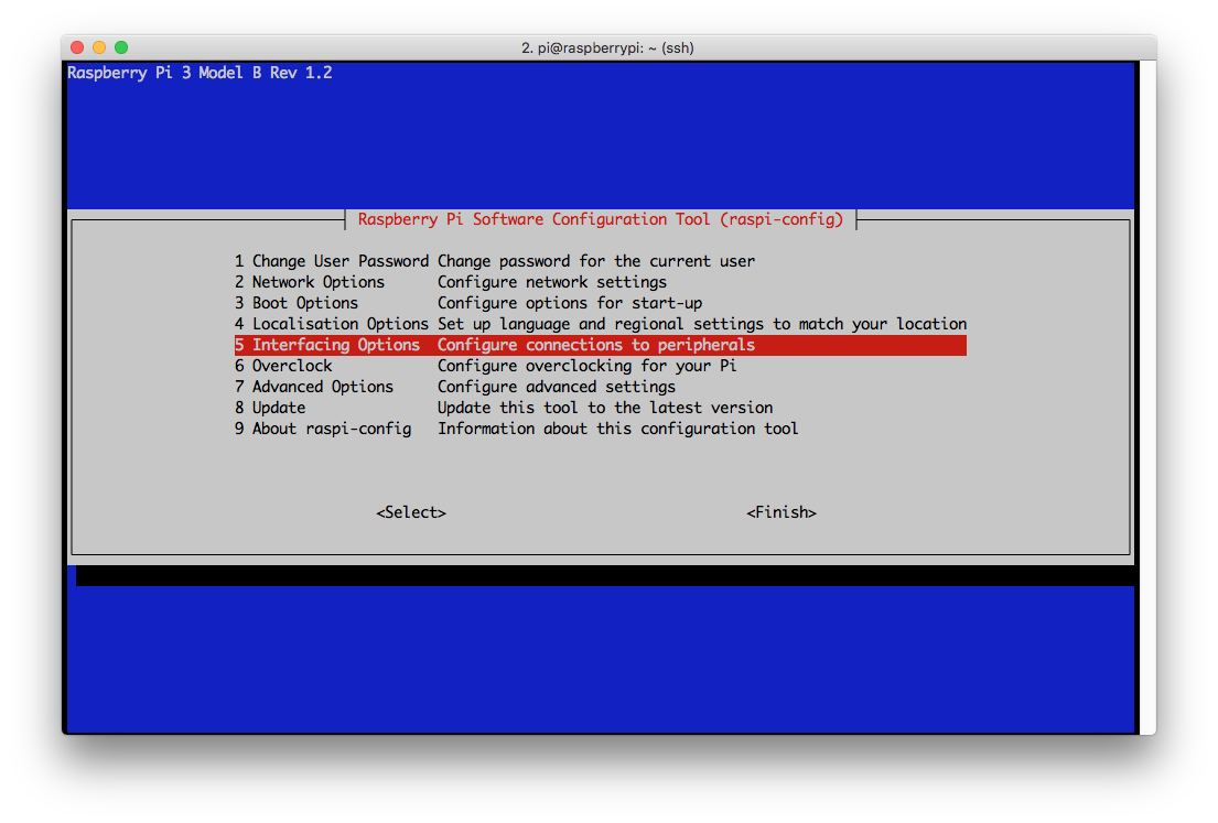 Raspi-config interface example